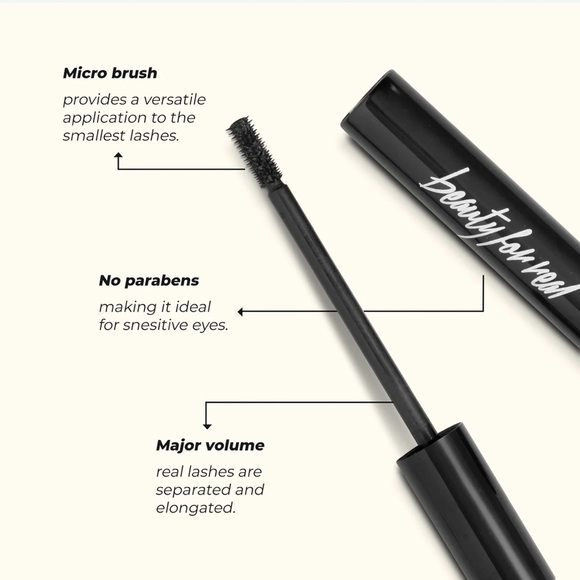 Beauty for Real Hi-Def Defining-Volumizing Mascara in black - Picture 2 of 10